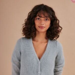 Cozy Blue V-Neck Knit Sweater